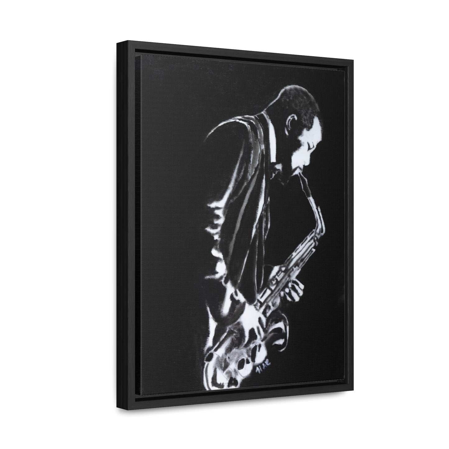 "Saxophonist"  Musician Vibes Wall Art, Jazz Lover Gift, Saxophone Player Decor, Musical Canvas