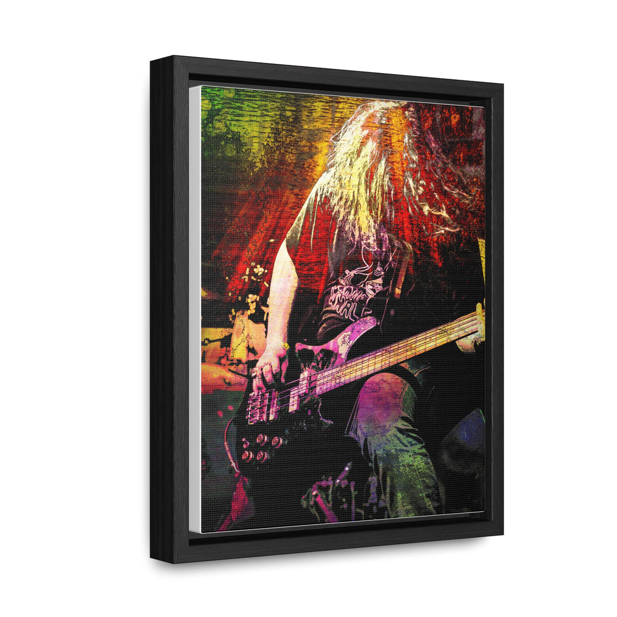 "Thunder"  Vibrant Music Canvas Art, Guitarist Wall Decor, Rock Music Gift