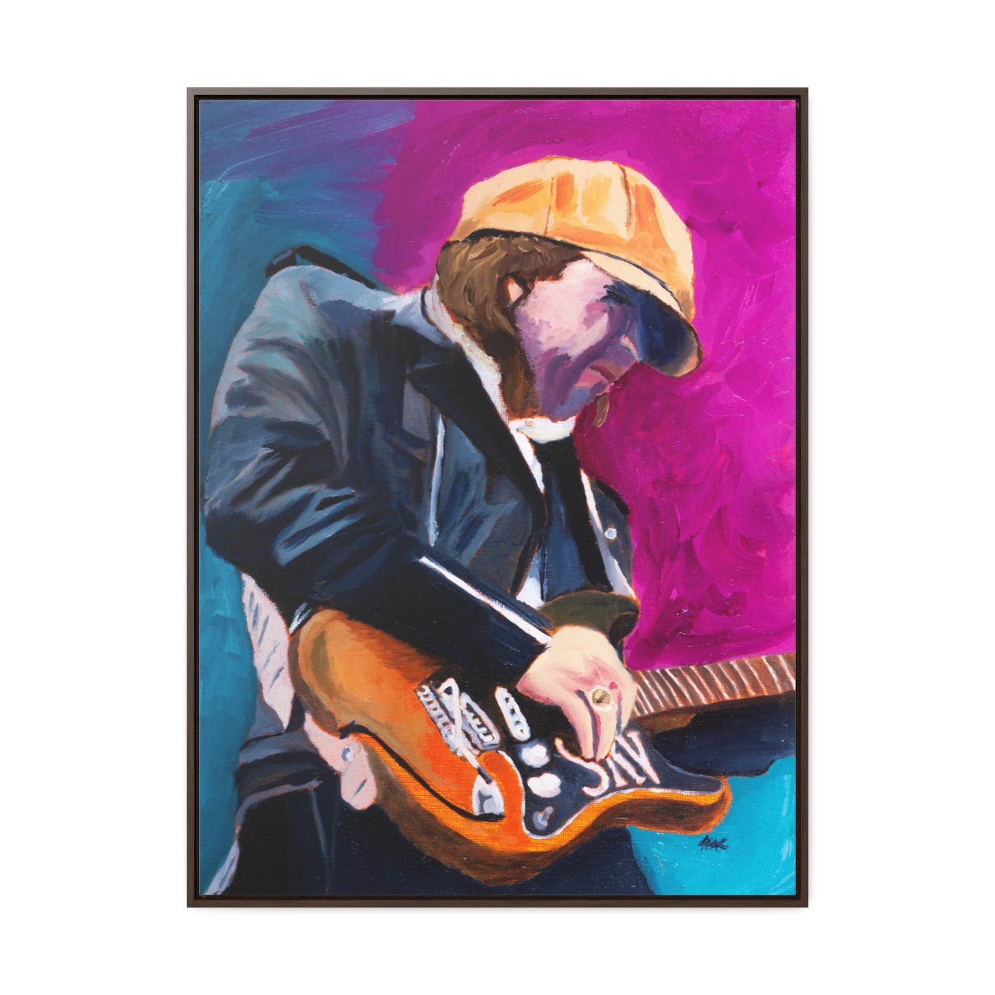 Stevie Ray Vaughan Portrait Art, Gallery Canvas Wraps, Vertical Frame, Music