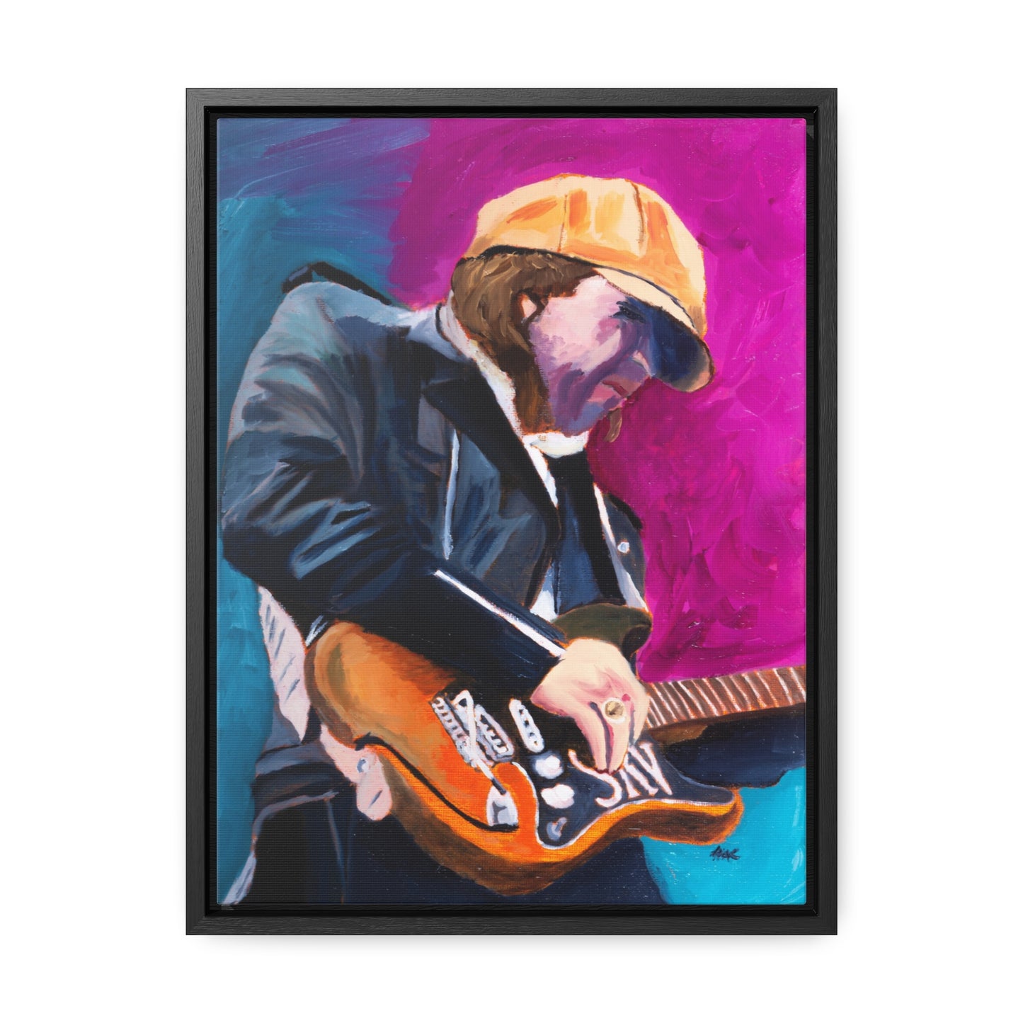 Stevie Ray Vaughan Portrait Art, Gallery Canvas Wraps, Vertical Frame, Music