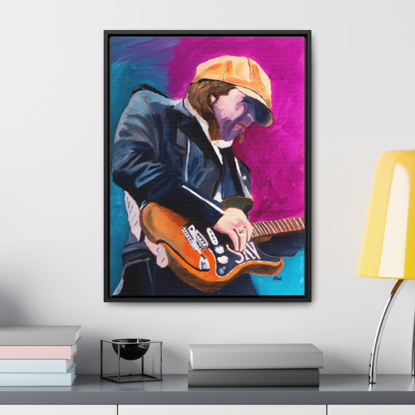 Stevie Ray Vaughan Portrait Art, Gallery Canvas Wraps, Vertical Frame, Music