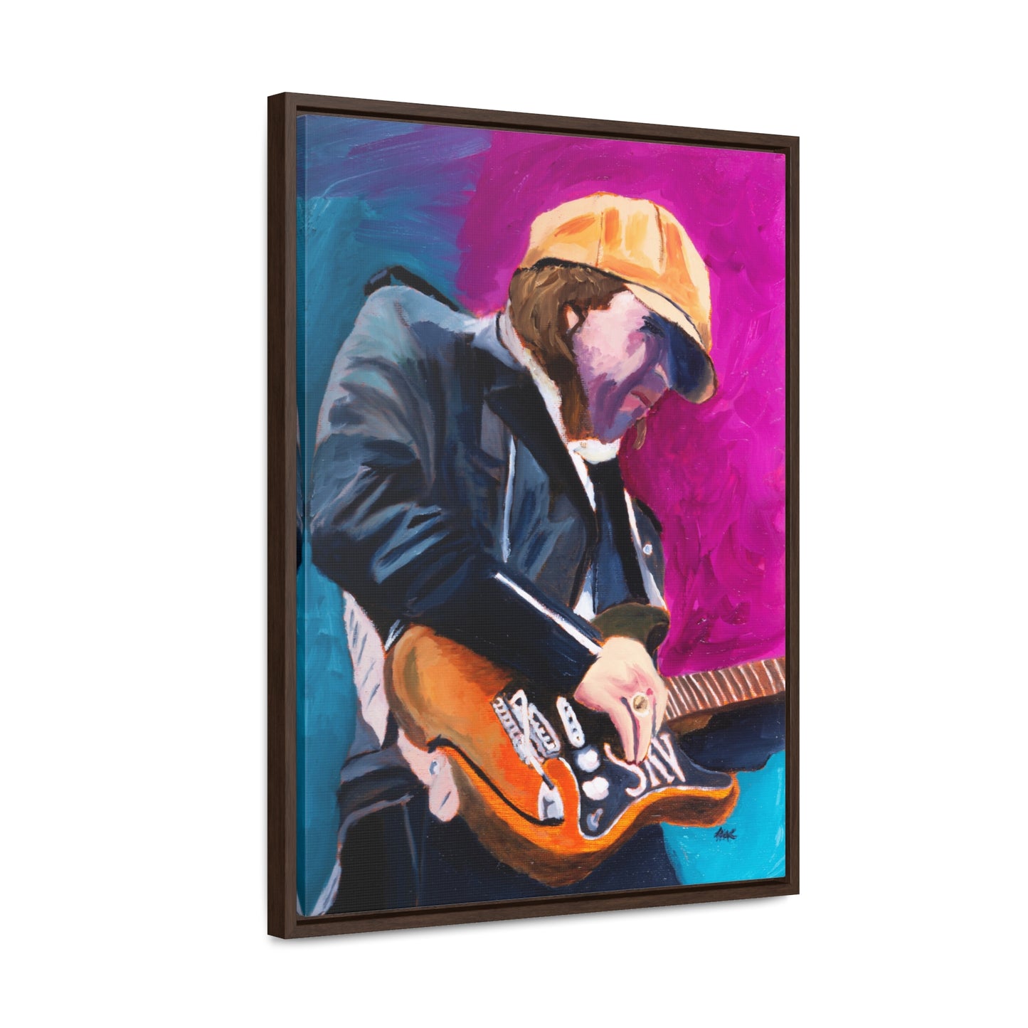 Stevie Ray Vaughan Portrait Art, Gallery Canvas Wraps, Vertical Frame, Music