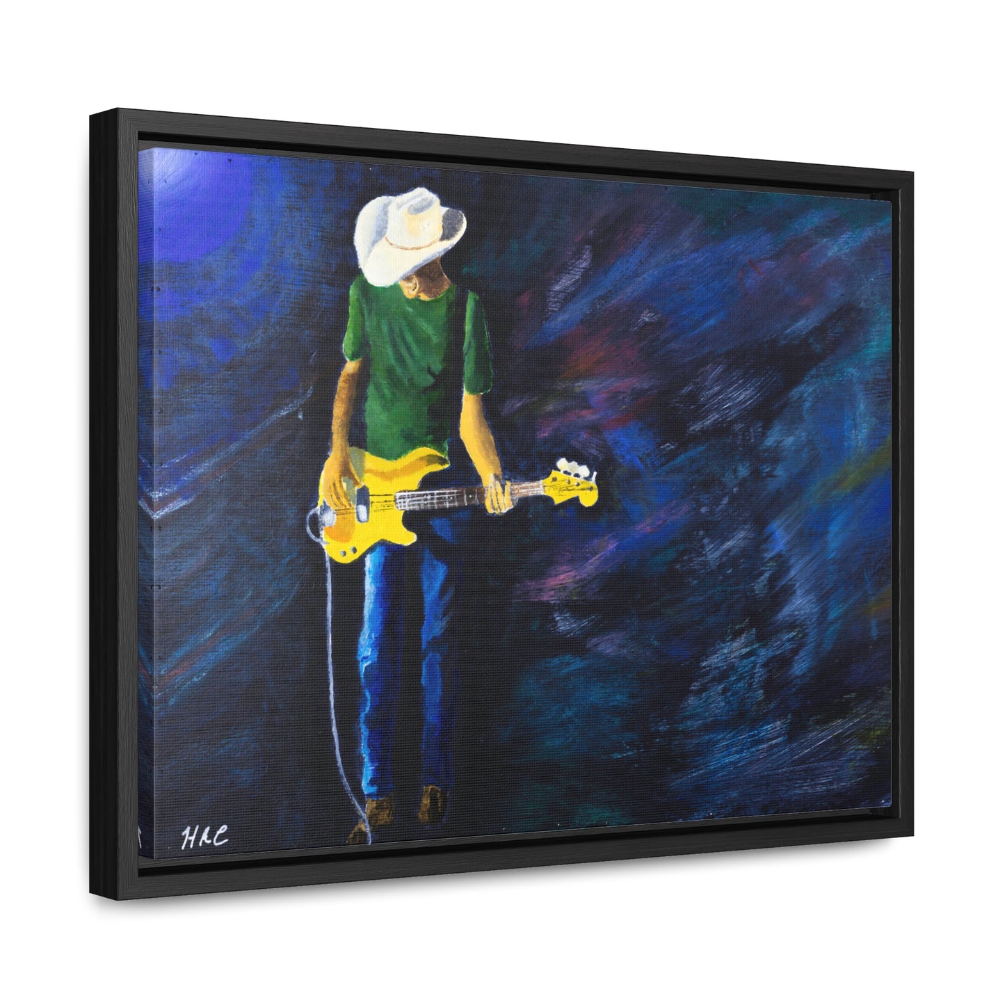 Rebel Bass    Musician Wall Art Canvas - Guitarist Painting for Home Decor