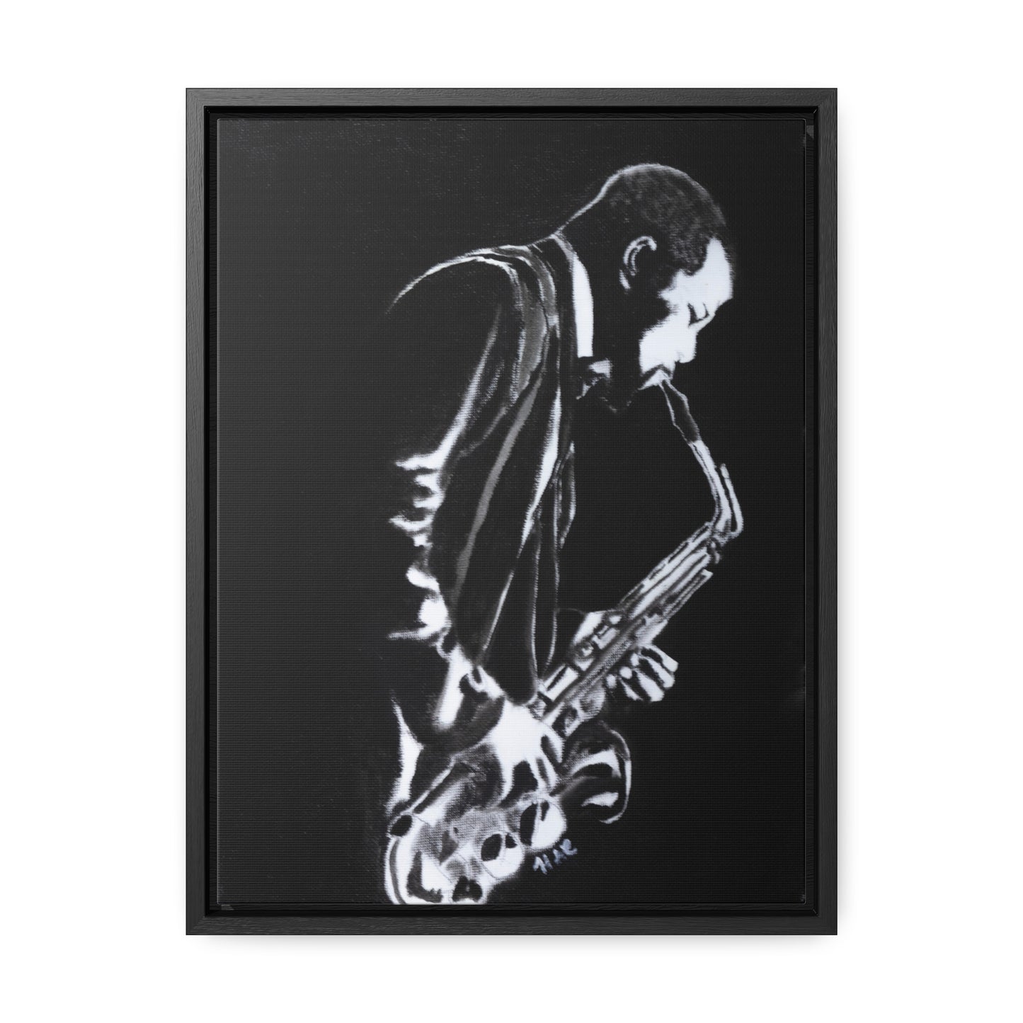 "Saxophonist"  Musician Vibes Wall Art, Jazz Lover Gift, Saxophone Player Decor, Musical Canvas