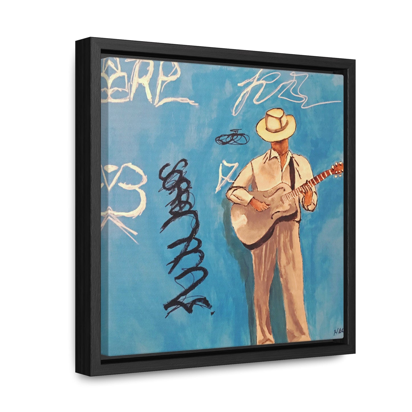 Busker  Musical Artist Gallery Canvas Wrap - Framed Art for Home Decor