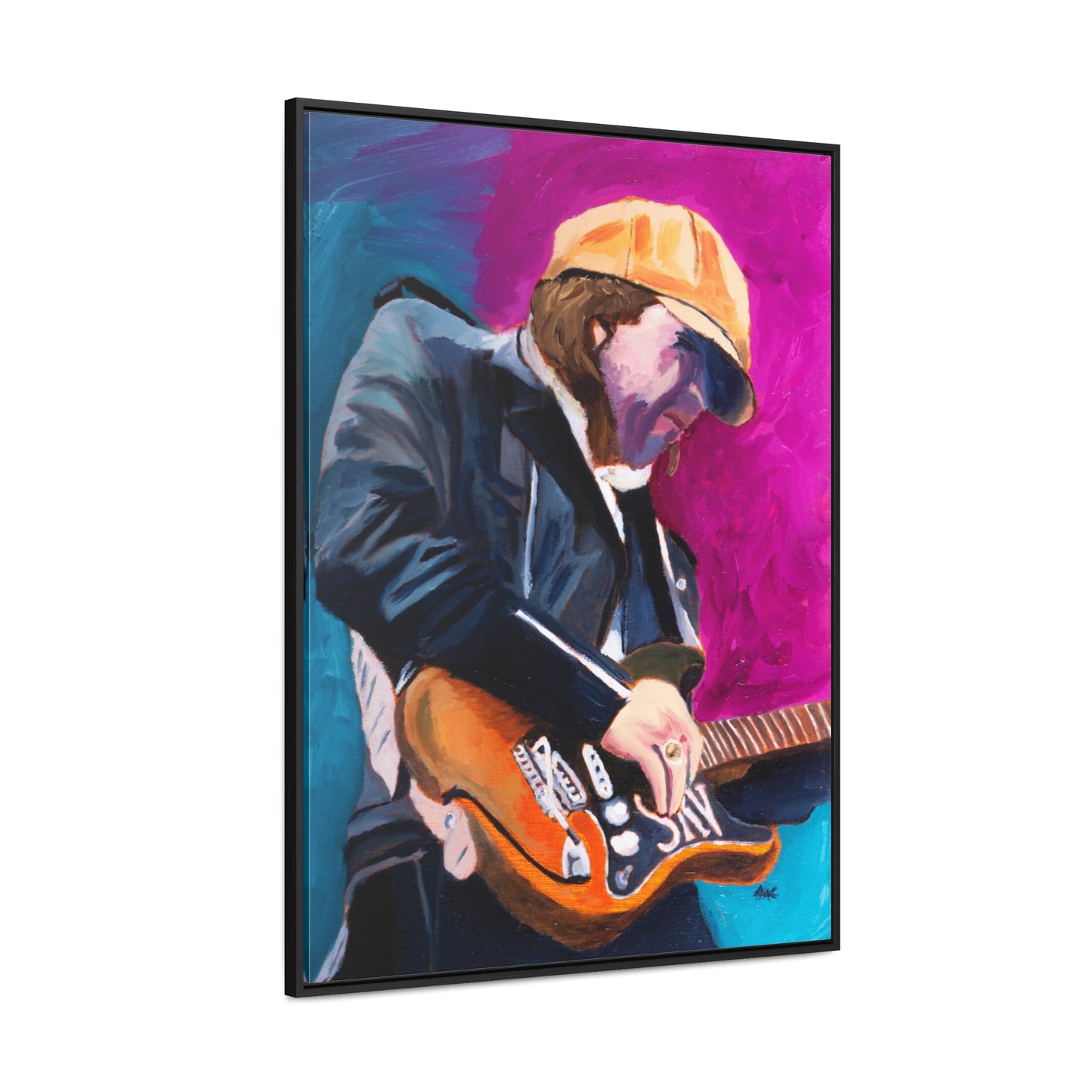 Stevie Ray Vaughan Portrait Art, Gallery Canvas Wraps, Vertical Frame, Music