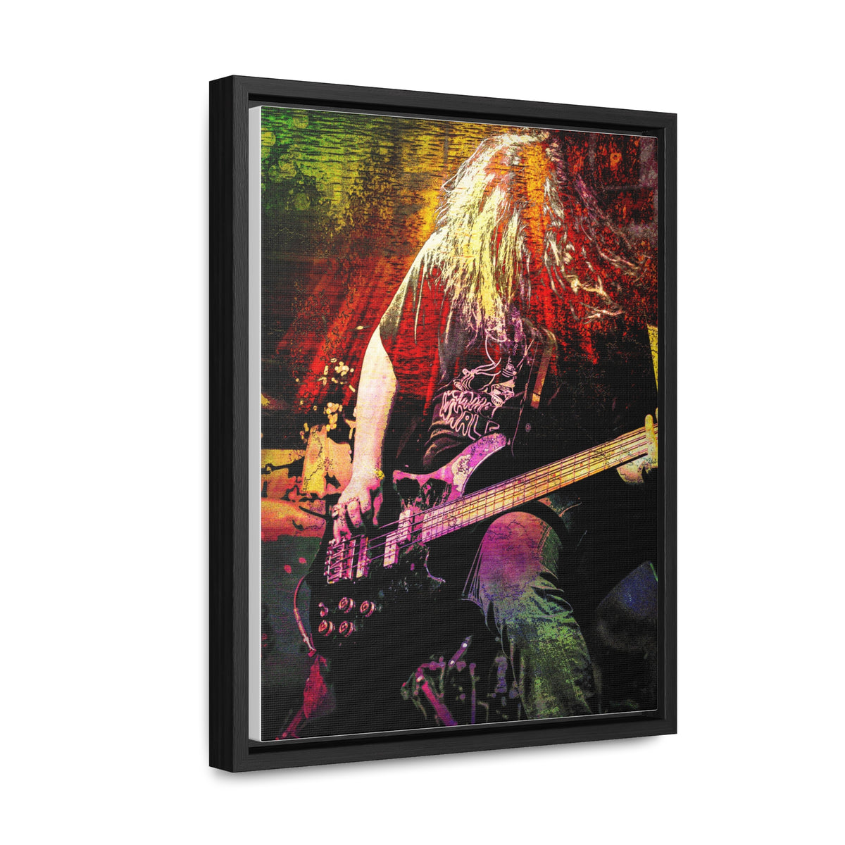 "Thunder"  Vibrant Music Canvas Art, Guitarist Wall Decor, Rock Music Gift