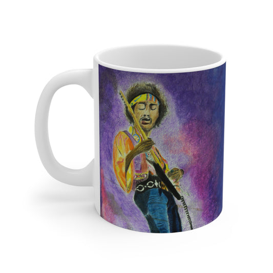 Jimi Hendrix Mug | 11oz Coffee Cup | Music Lover Gift