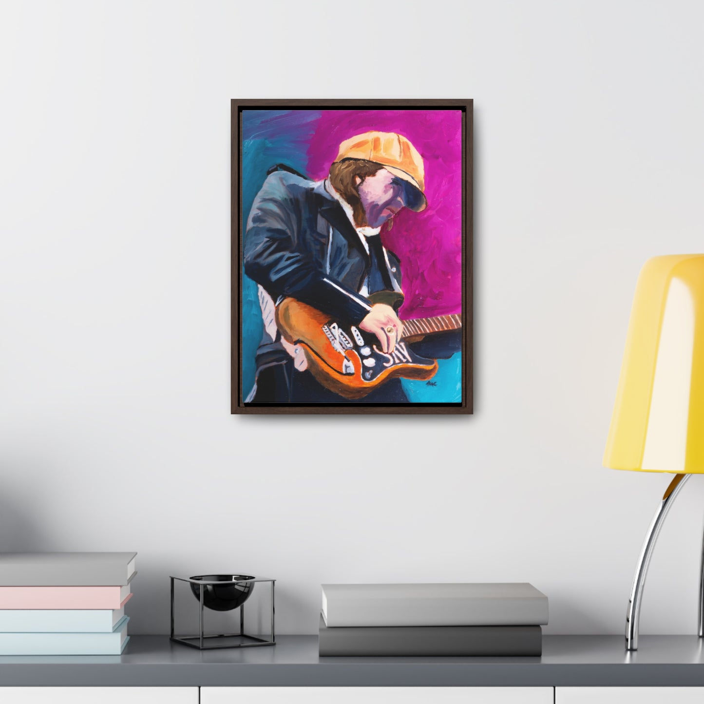 Stevie Ray Vaughan Portrait Art, Gallery Canvas Wraps, Vertical Frame, Music