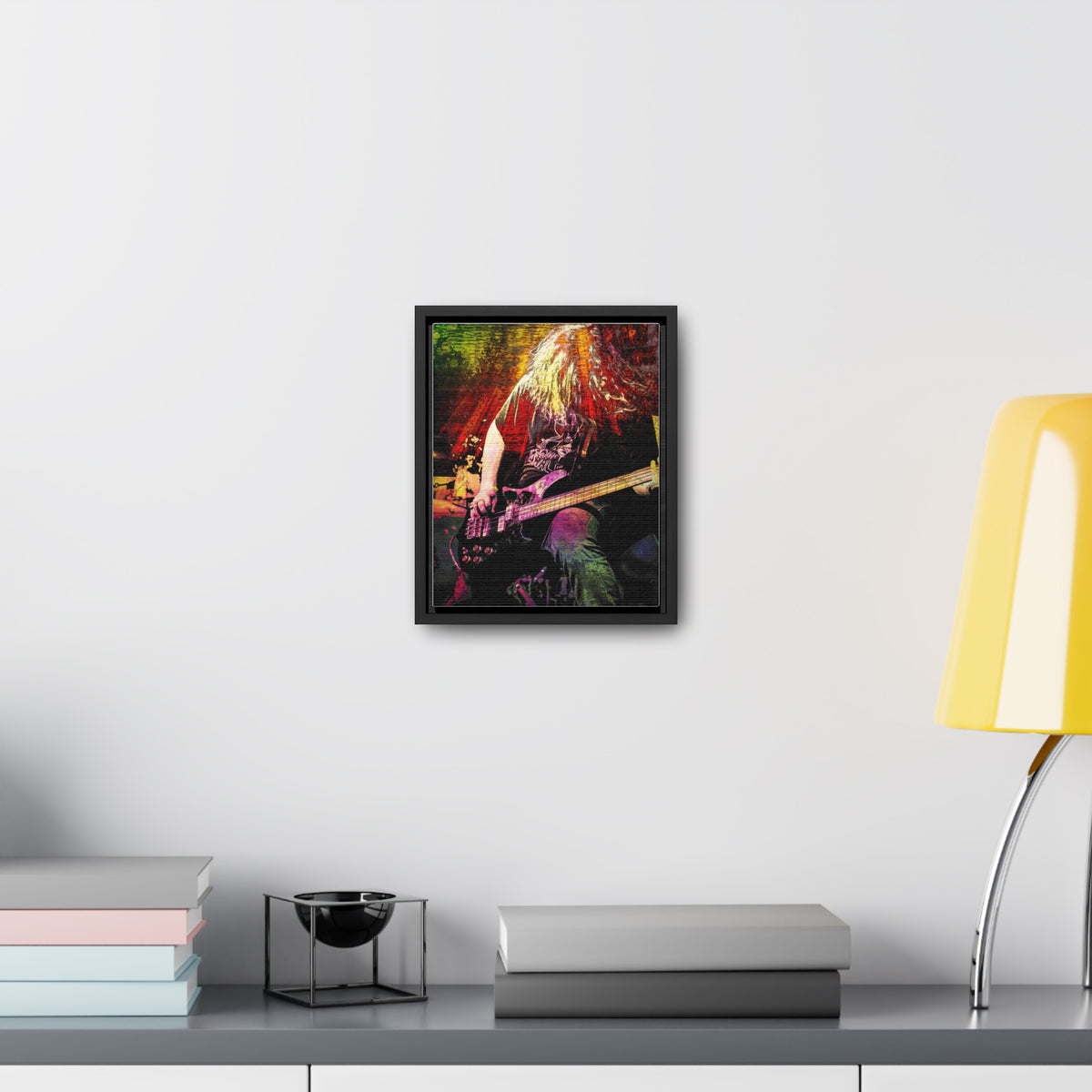 "Thunder"  Vibrant Music Canvas Art, Guitarist Wall Decor, Rock Music Gift