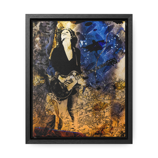 "Scorched"  Canvas Wall Art, Abstract Woman Playing Electric Guitar, Music Lover Gift,