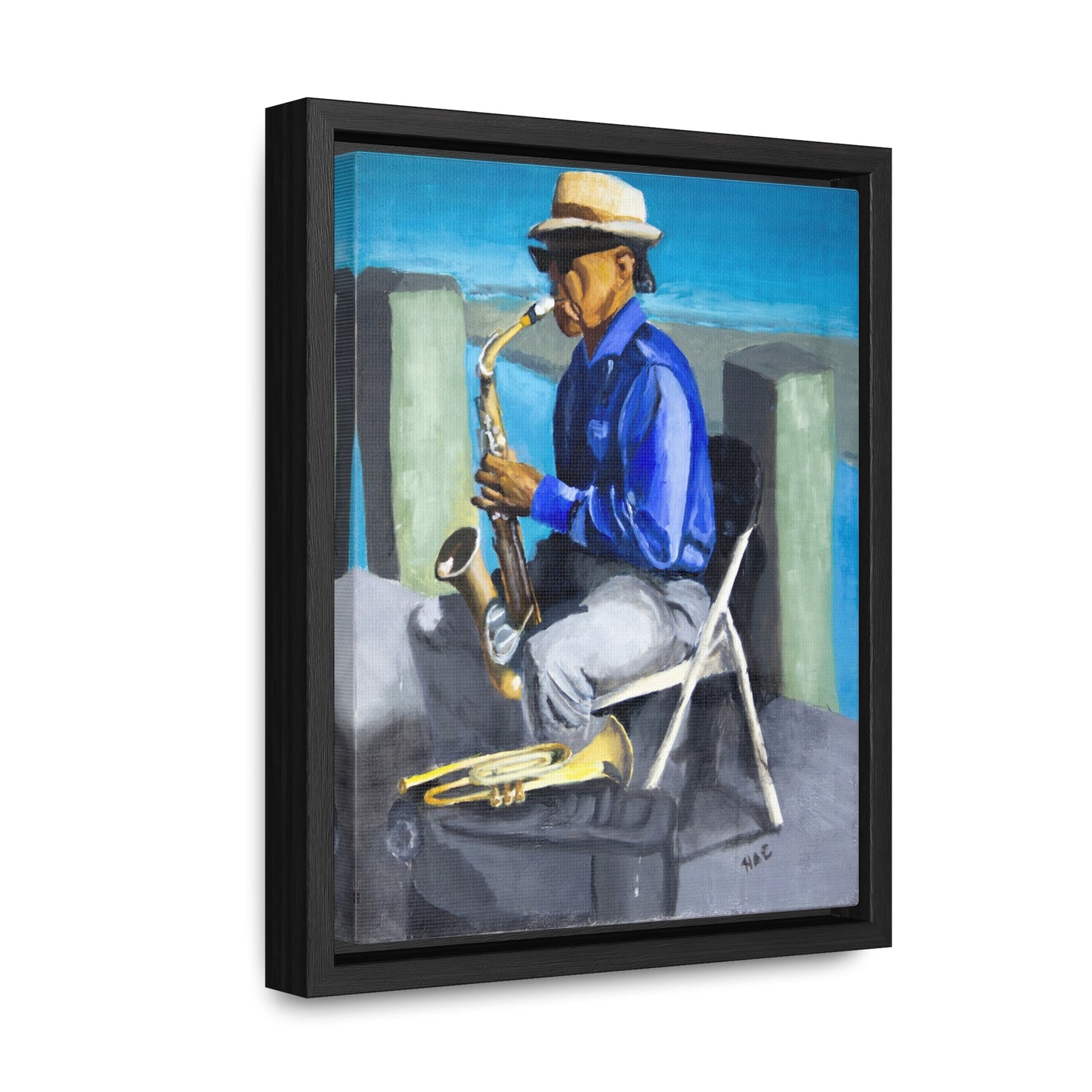 New Orleans Buskers     Musician Canvas Wrap - Vibrant Art for Music Lovers