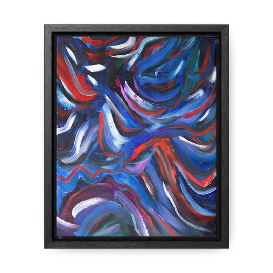 "Koi Pond"    Abstract Waves Canvas Wrap - Colorful Art for Home Decor