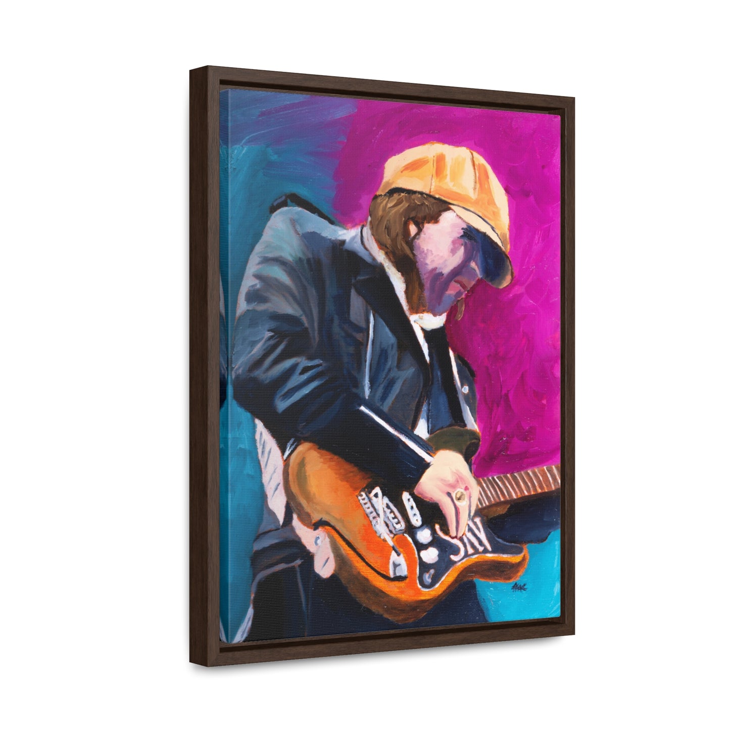 Stevie Ray Vaughan Portrait Art, Gallery Canvas Wraps, Vertical Frame, Music