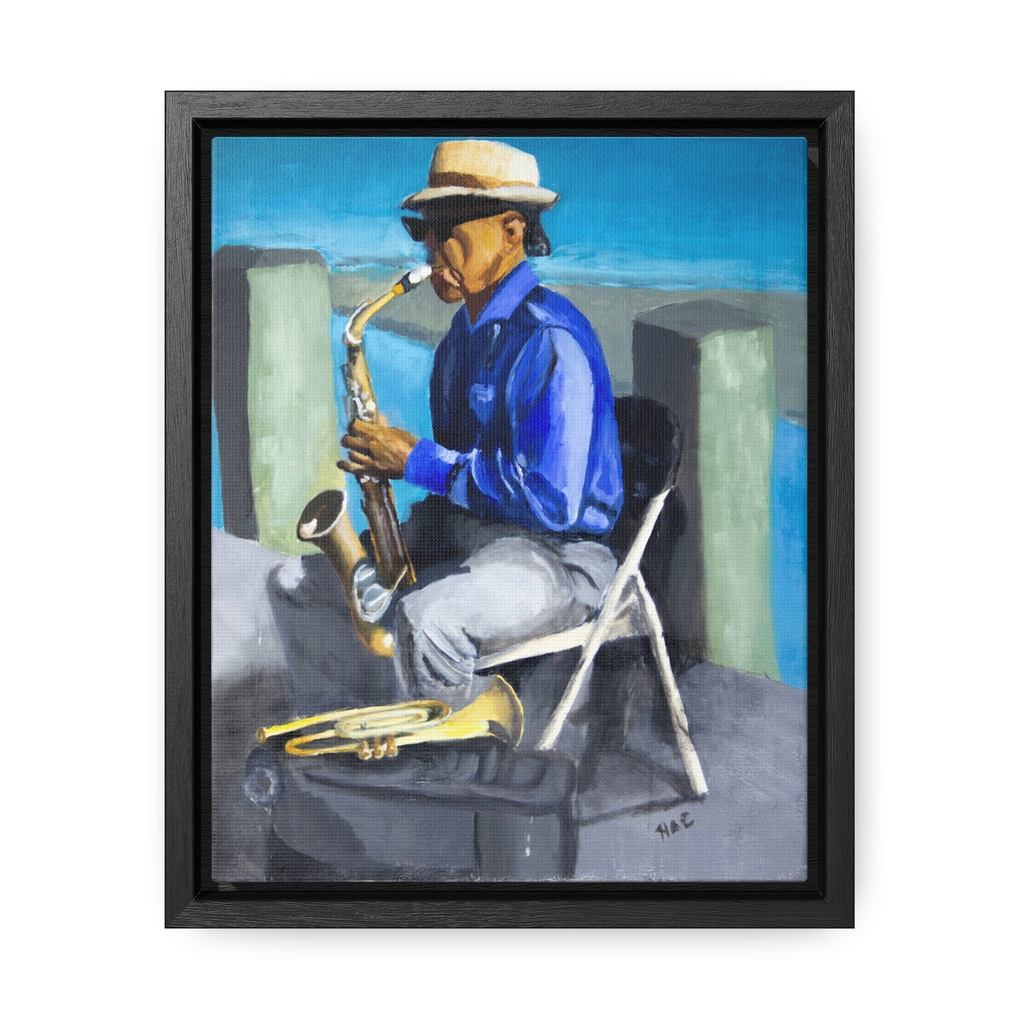 New Orleans Buskers     Musician Canvas Wrap - Vibrant Art for Music Lovers