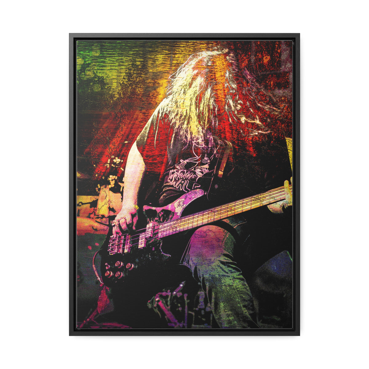 "Thunder"  Vibrant Music Canvas Art, Guitarist Wall Decor, Rock Music Gift