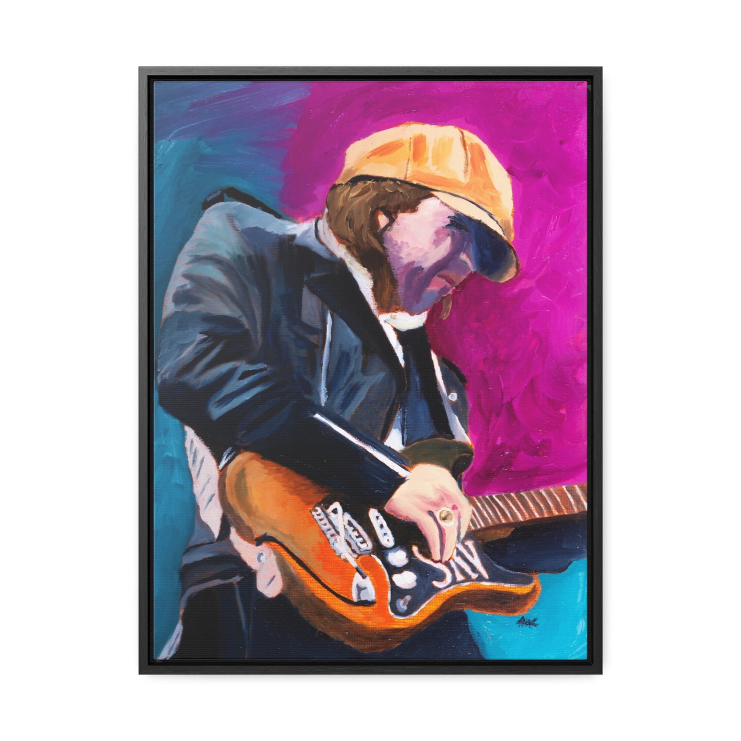 Stevie Ray Vaughan Portrait Art, Gallery Canvas Wraps, Vertical Frame, Music