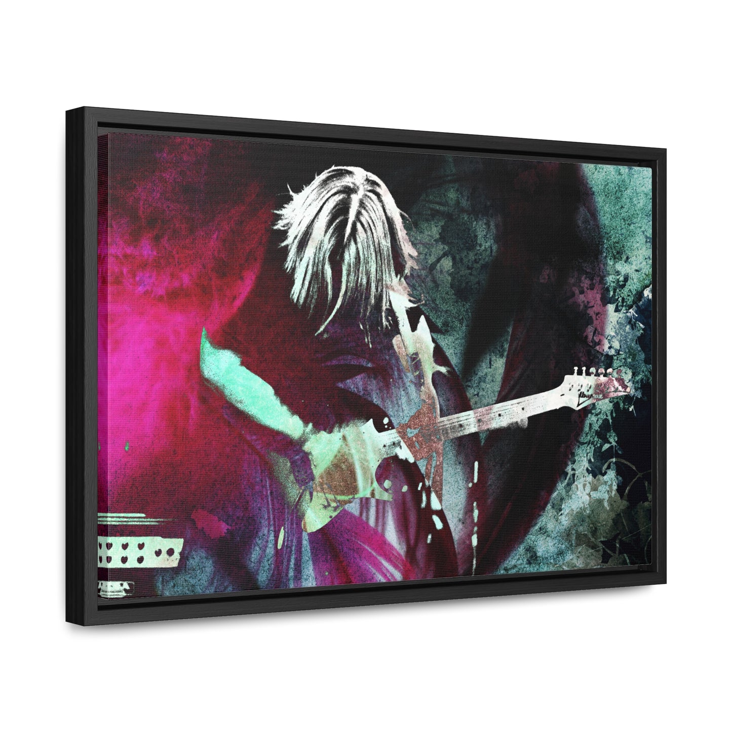 Virtuoso   Music-Inspired Horizontal Canvas Wrap - Vibrant Guitar Art