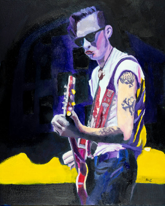 "Phsychobilly"  Original Painting Oil on Cradled Wood Panel  16 inches by 20 inches